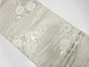 アンティーク 切り嵌め風花唐草に古典柄模様織出し袋帯(着用可)